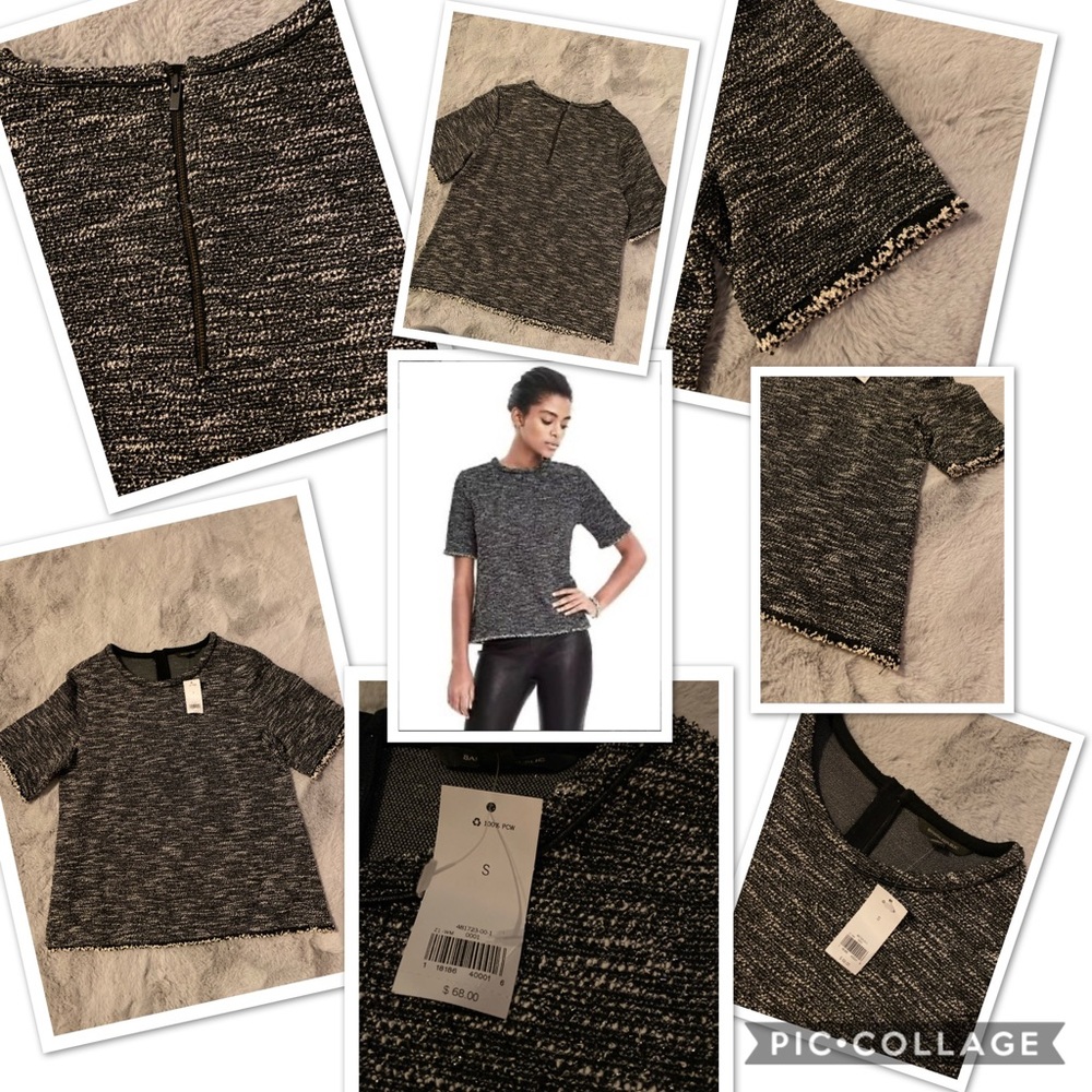 Brand New Banana Republic Lurex Tweed Top